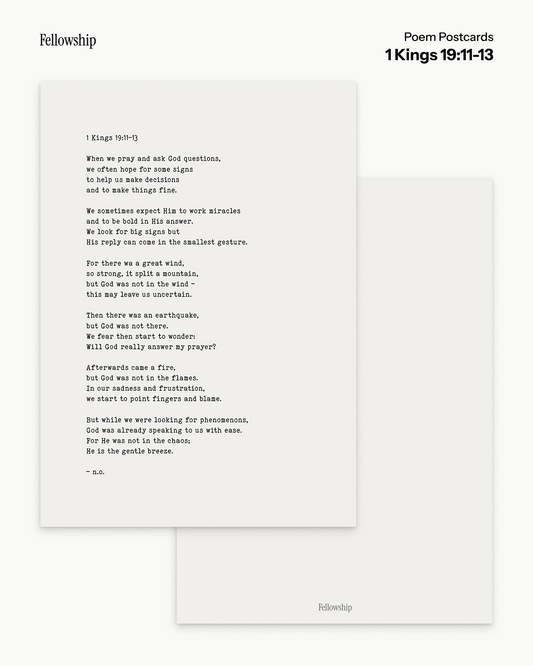 1 Kings 19:11-13 Poem Postcard