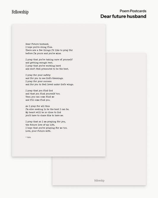 Dear future husband Poem Postcard