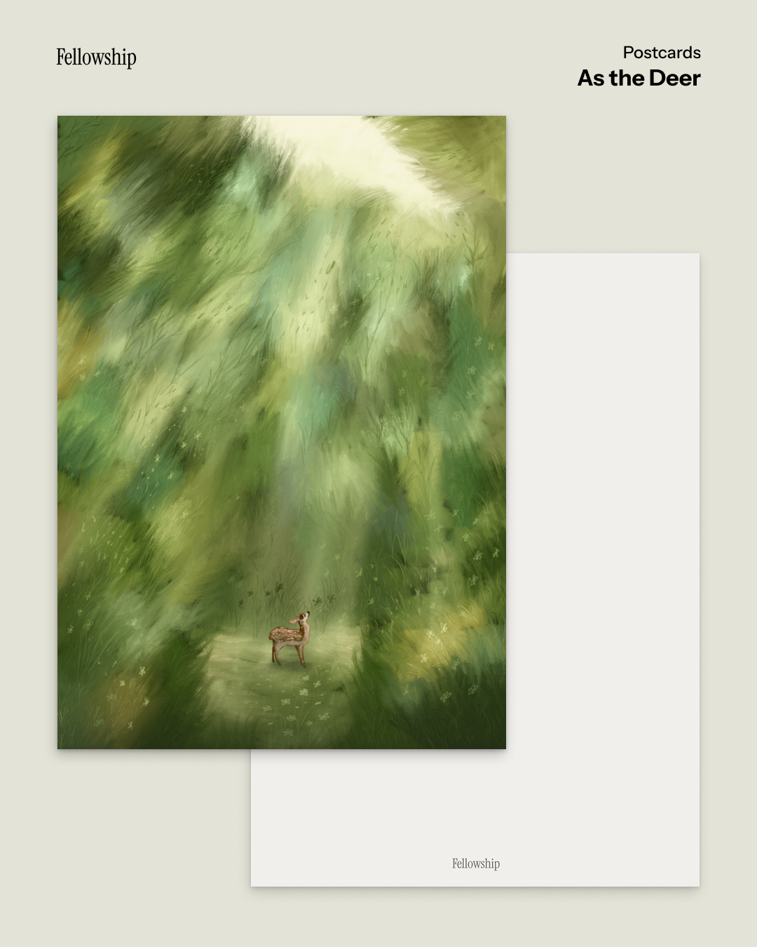 As the Deer Postcard