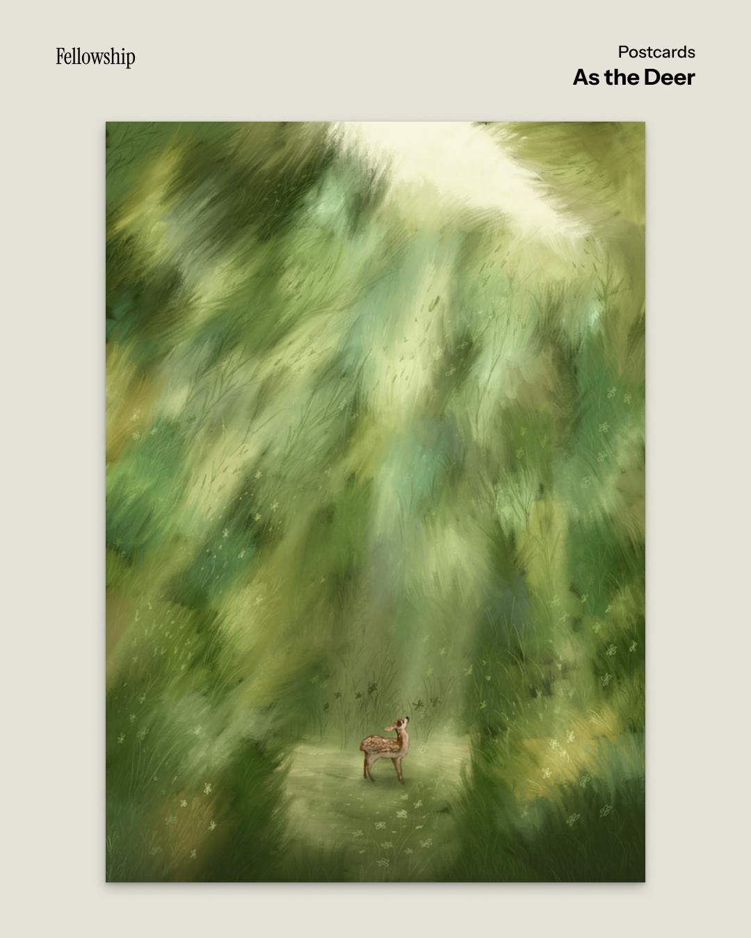 As the Deer Postcard