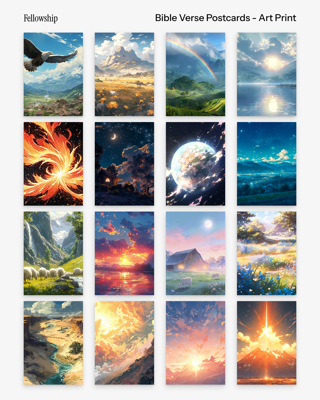 Bible Verse Postcards - Art Print