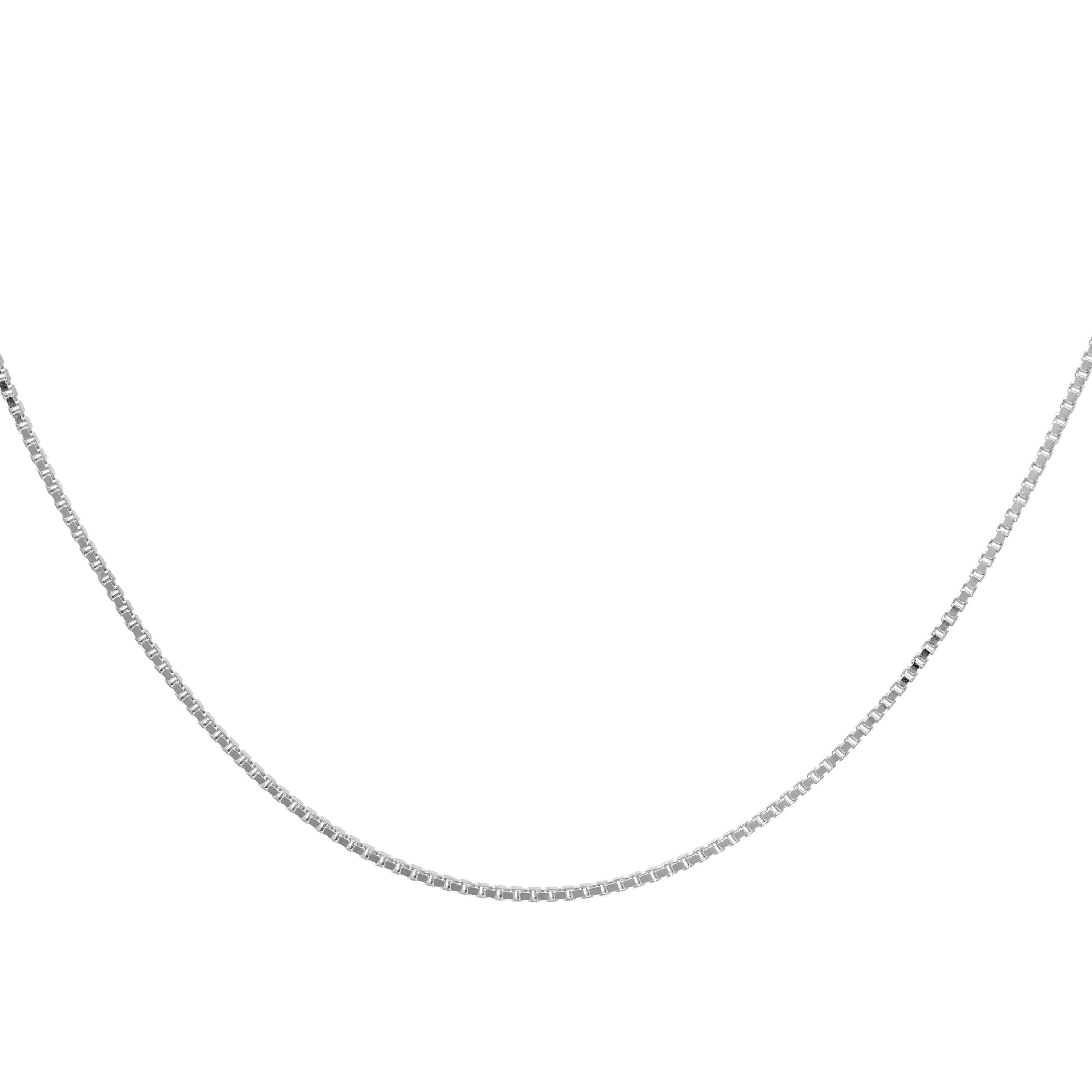 Box Chain Necklace - Silver