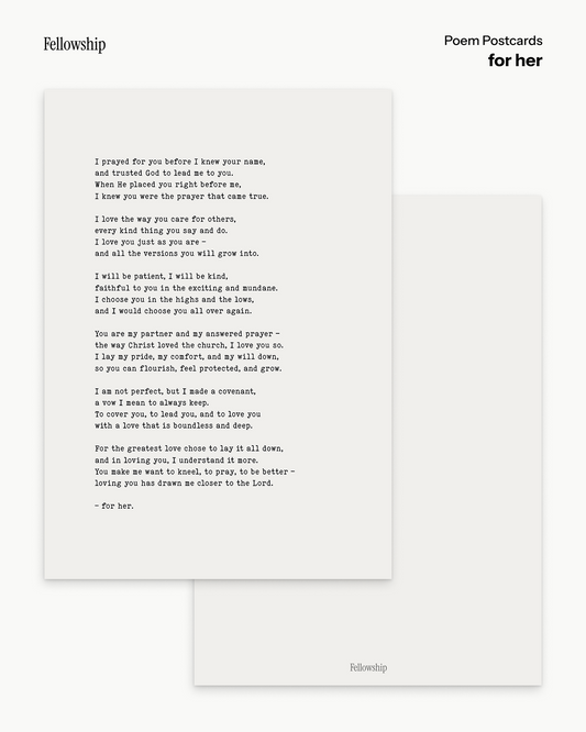 for her Poem Postcard