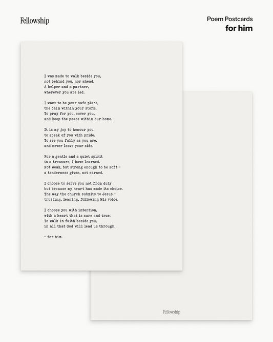 for him Poem Postcard