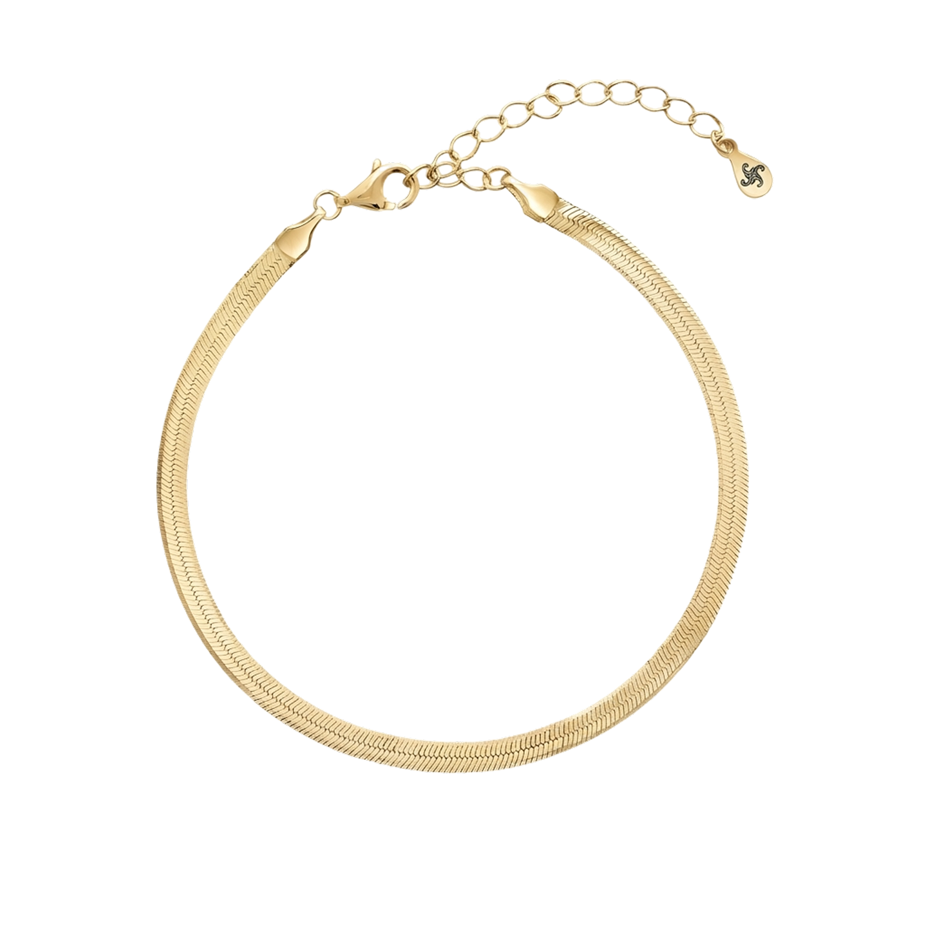 Herringbone Chain Bracelet - Gold