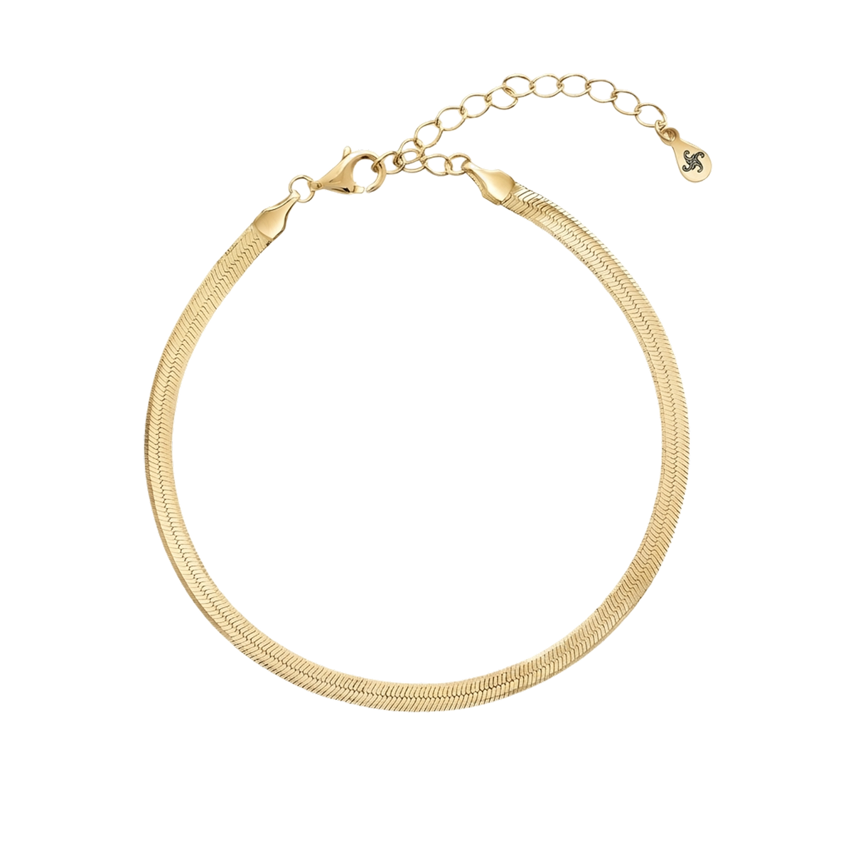Herringbone Chain Bracelet - Gold