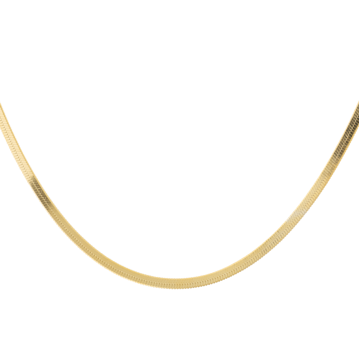 Herringbone Chain Necklace - Gold
