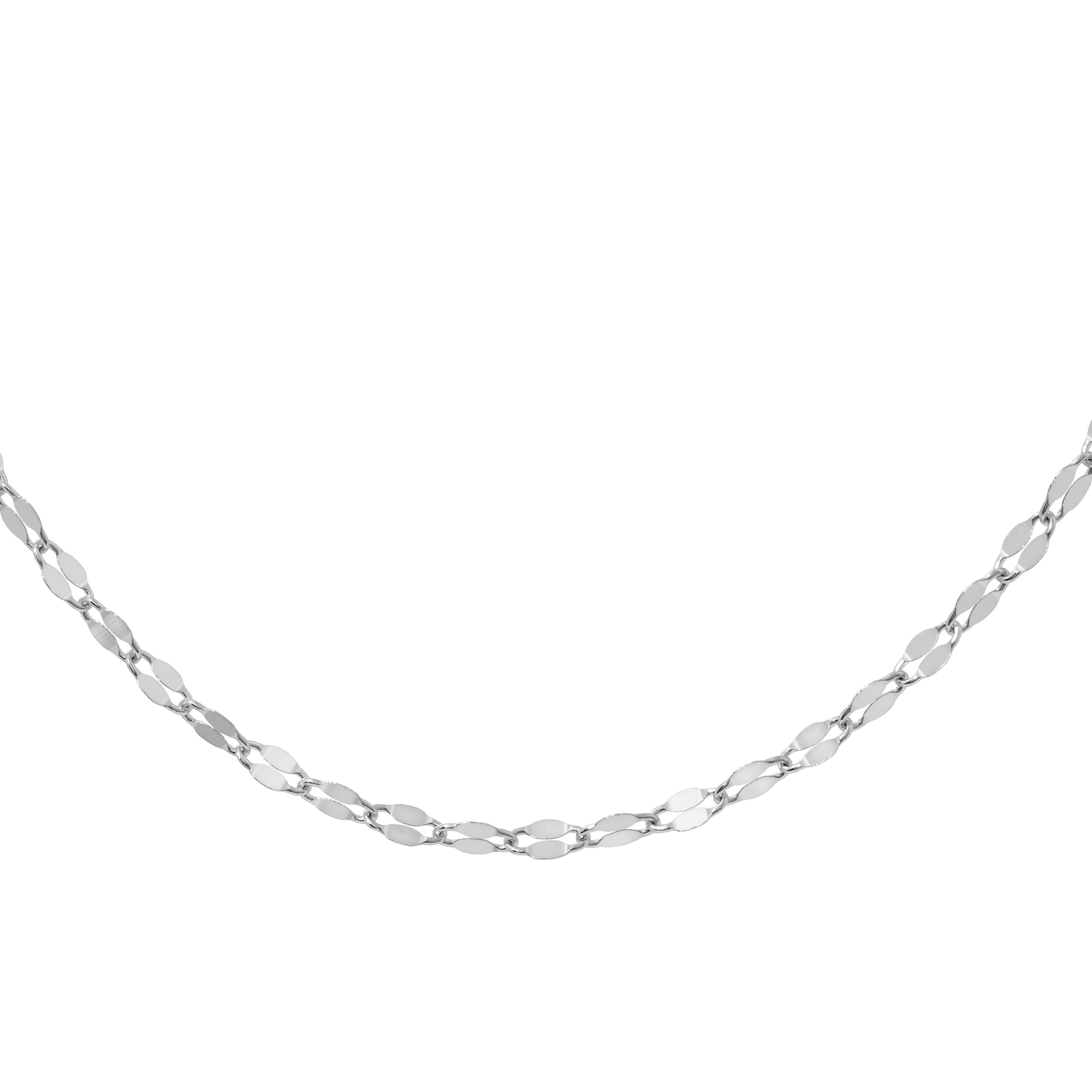 Lip Chain Necklace - Silver