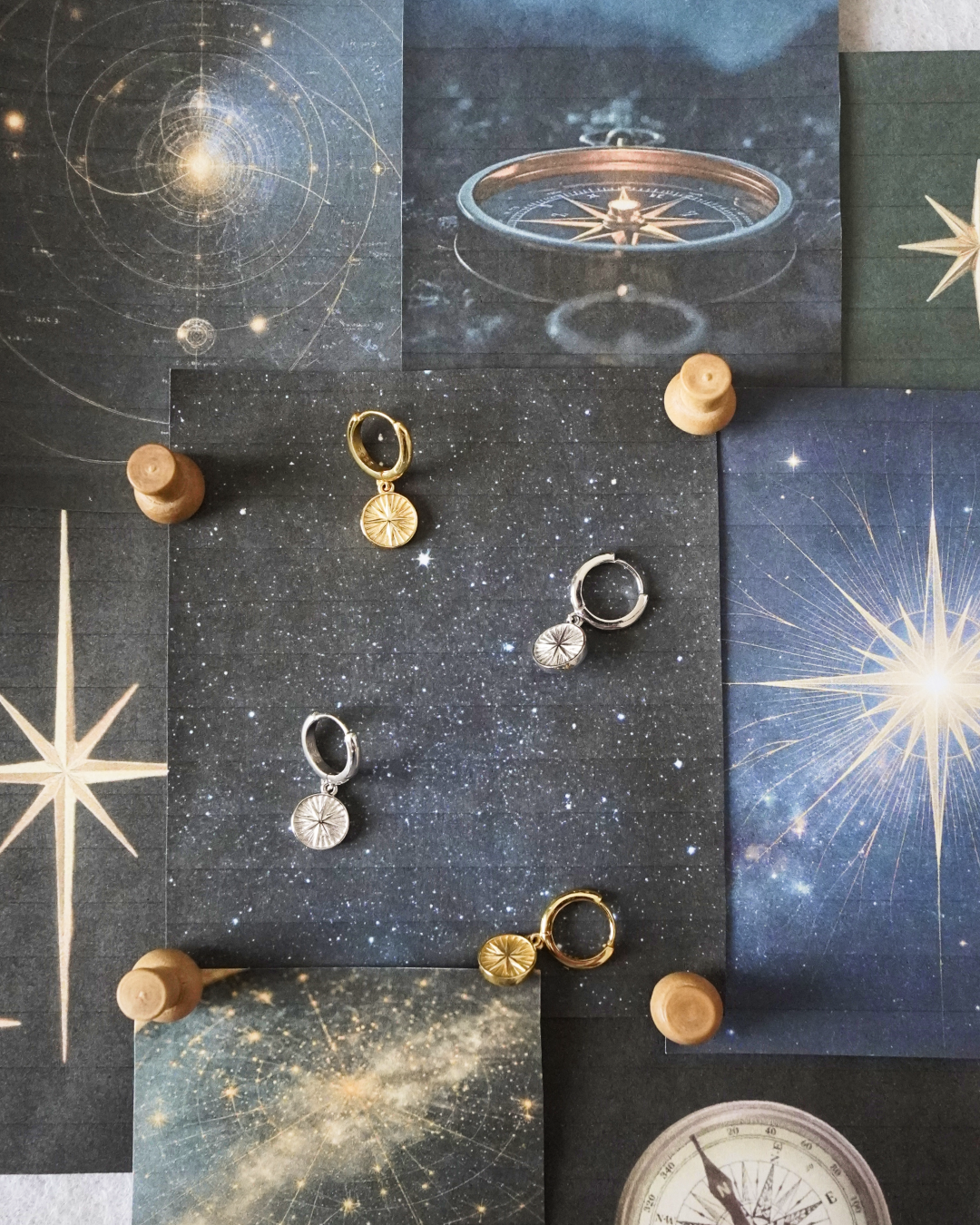North Star Earrings - Silver